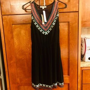 NWT Black embroidered dress